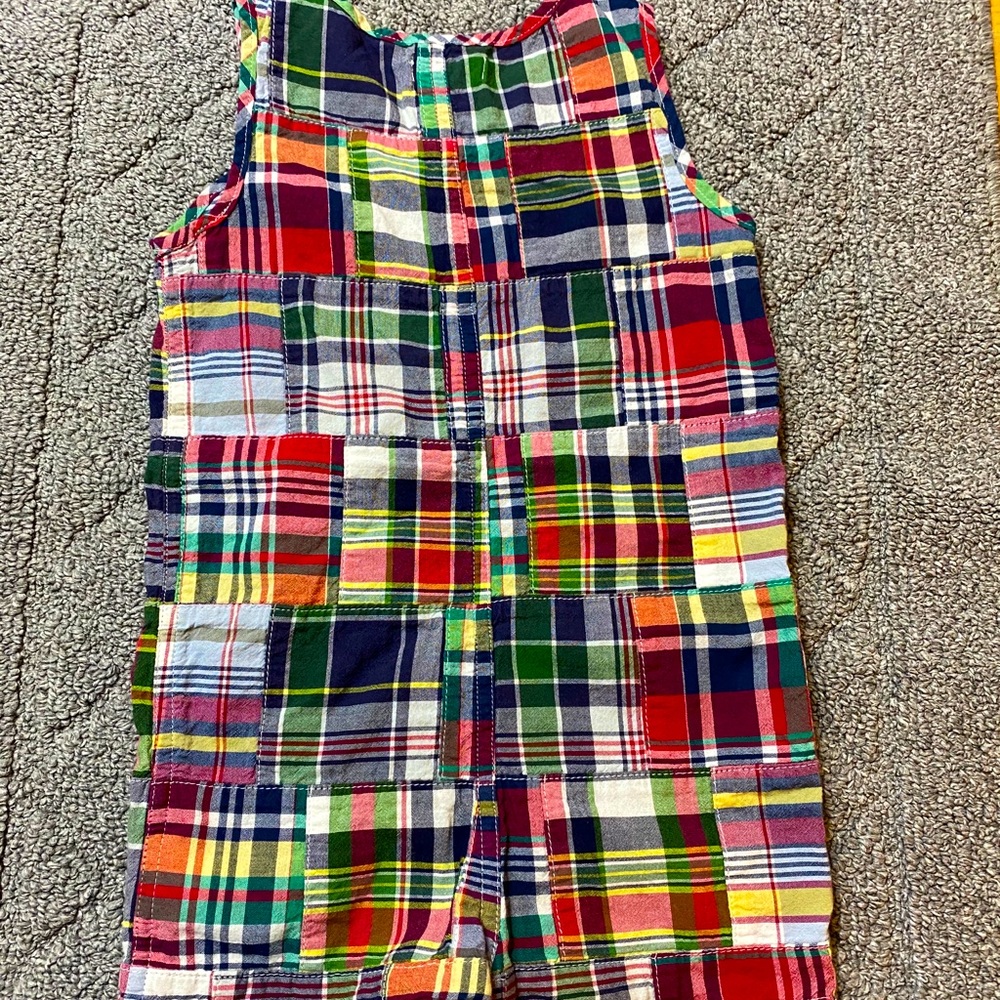 Ralph Lauren plaid 18M short’all one-piece